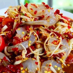 ตำกุ้งสด /กุ้งลวก แจ้งได้นะคะ