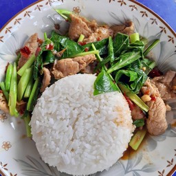 ข้าวคะน้าหมูชิ้น