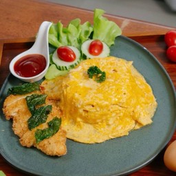 ข้าวไข่ข้นไก่กรอบ