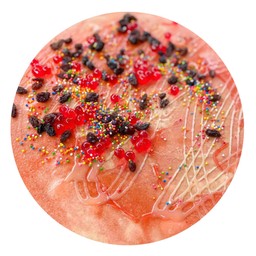 เครปแยมสตรอเบอร์รี่-เยลลี่แดง-ลูกเกด-เรนโบว์