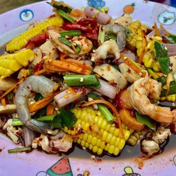 ยำข้าวโพดกุ้งสด/สุก (ระบุได้เลยนะคะ)