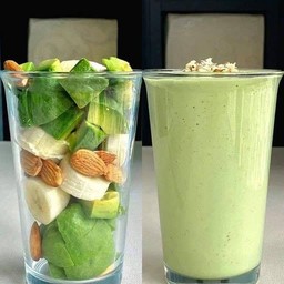 อะโวคาโดปั่น (ไม่ใส่น้ำแข็ง ไม่ใส่น้ำตาล)