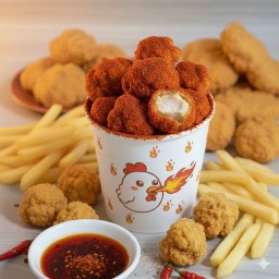 ไก่ป๊อป สไปซี่  11 ชิ้น คลุกผง BIG