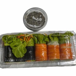 สลัดโรลปูอัด+สาหร่าย(งาดำ)