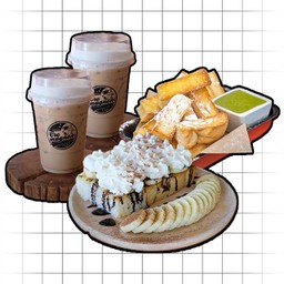 ชุดสุดคุ้ม3 (ชา2+บานาน่าโทส+สังขยาใบเตยโทส)