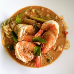 พาสต้าต้มยำ Pasta in spicy sour shrimp soup