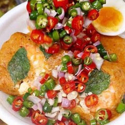 ข้าวห่อหมกย่าง+ไข่ต้ม