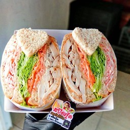 แซนวิชดับเบิ้ลปูอัด+อกไก่