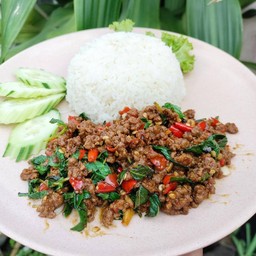 ข้าวกะเพาหมูสับ
