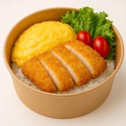 ข้าวหน้าไก่ทอด+ไข่ข้น