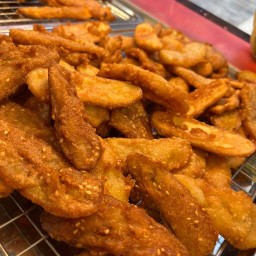 ทอดกล้วยอัมพวา+ก๋วยเตี๋ยวไก่มะระ กม.14 บางนาตราด(ขาเข้ากรุงเทพ)