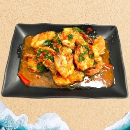 กุ้งผัดกะเพรา