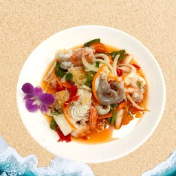 ยำกุ้งหมึกสาย