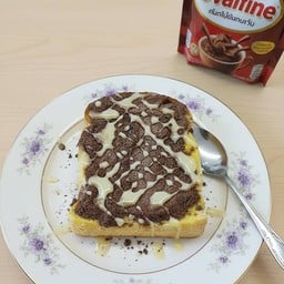 ปังปิ้งเนยโอวัลติน(ใช้เนยแท้)