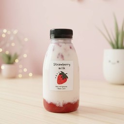 นมสดสตอเบอรี่ 1 ขวด