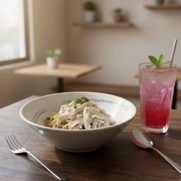 เส้นคลุกไก่ฉีก