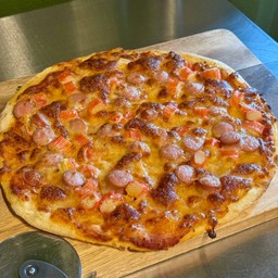 พิซซ่าไส้กรอก ปูอัด ชีส