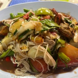 หนมจีนผักลวก