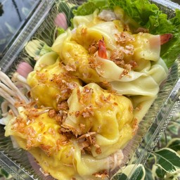 เกี๊ยวหมูเด้งรวมไส้ 4 ชิ้น