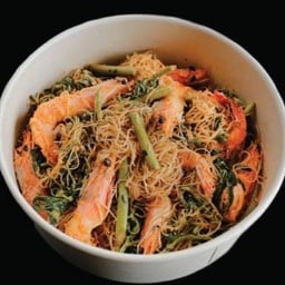 หมี่กระเฉดกุ้งสด