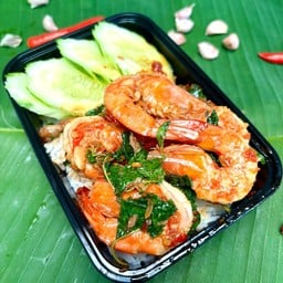 ข้าวกระเพรากุ้ง