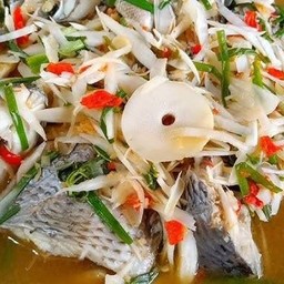 ต้มยําปลาทับทิมหน่อไม้ดอง