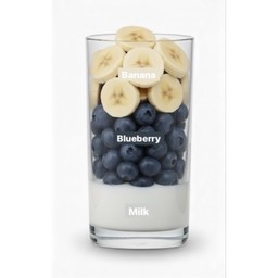 Blueberry+Banana+Milk (No syrup, No ice)