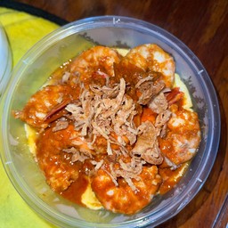 ข้าวกุ้งแกะมันกุ้ง+ไข่ข้น