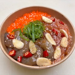 ข้าวหน้าม่อนดอง+ กุ้งดอง