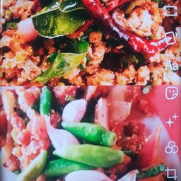 ก้อยเนื้อดิบขม+ลาบเป็ด