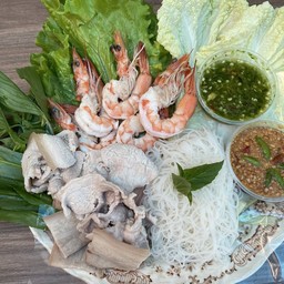 เมี่ยงหมู+กุ้ง (5ตัว)