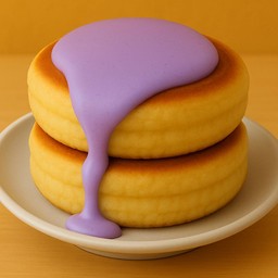 แพนเค้กราดซอสเผือก