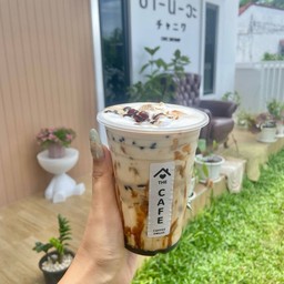 นมสด บราวชูการ์ ท้อปด้วยบุกคาลาเมล