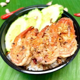 ข้าวกุ้งกระเทียม