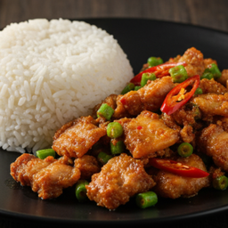 ข้าวราดผัดเครื่องแกงหมู