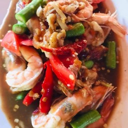 ตำเกาเหลากุ้งสองน้ำ