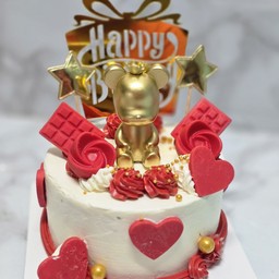 เค้กวันเกิด แบร์บิคทองคำ ครึ่งปอนด์ ไม่รับเขียนข้อความเพิ่ม