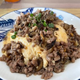 R1 ข้าวไข่ข้นหมูสับผัดเห็ดหอม