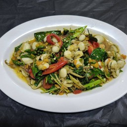 หอยเชลล์ ผัดฉ่า