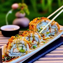 ขายดี🔥โรลแซลมอนเบิร์นไฟ ซอสเทอริยากิ