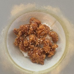 ข้าวหน้าไก่ซอสดำ