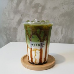 มัทฉะลาเต้น้ำตาลโตนด