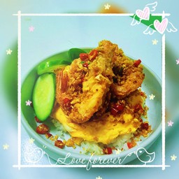 กุ้งพริกเกลือ + ไข่ข้น