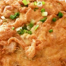 ไข่เจียวหมูสับราดข้าว