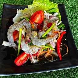 ยำกุ้งสดน้ำปลาร้า