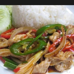 ผัดพริกราดข้าว
