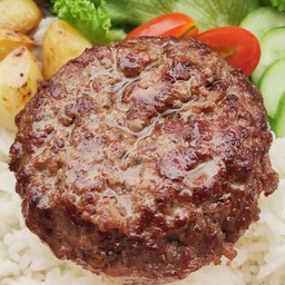 ข้าวหน้าแฮมเบิร์กเนื้อ (150 กรัม)