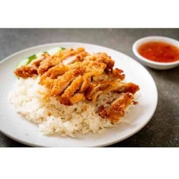 ข้าวมันไก่ทอด Fried Chicken Rice