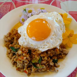 [เซตสุดฮิต] ข้าวกะเพราหมูสับไข่ดาว + ข้าวกัเพราหมูชิ้น ไข่ดาว