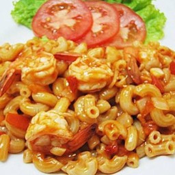 มักกะโรนีผัดซอสมะเขือ